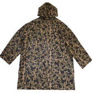 vtg STEARNS Camo print hooded rain jacket sz XL